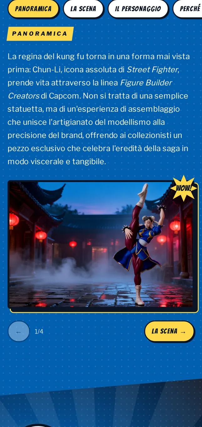 La scheda prodotto da telefono